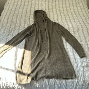 Eileen Fisher Silk & Nylon Hooded Cardigan
